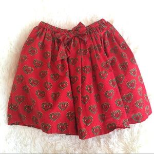 Hanna Andersson Red Valentine Heart Skirt